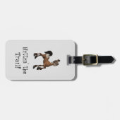 Het Cartoon Paard van de Trail Bagagelabel (Voorkant horizontaal)