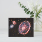 Het Cartwheel-sterrenstelsel en de bijbehorende st Briefkaart (Staand voorkant)