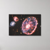 Het Cartwheel-sterrenstelsel en de bijbehorende st Canvas Afdruk (Voorkant)