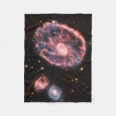 Het Cartwheel-sterrenstelsel en de bijbehorende st Fleece Deken (Voorkant)