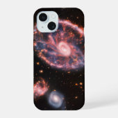 Het Cartwheel-sterrenstelsel en de bijbehorende st iPhone 15 Case (Achterkant)