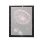 Het Cartwheel-sterrenstelsel en de bijbehorende st Notitieblok (Linkerzijde)