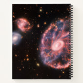 Het Cartwheel-sterrenstelsel en de bijbehorende st Notitieboek (Achterkant)