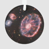 Het Cartwheel-sterrenstelsel en de bijbehorende st Ornament (achterkant)