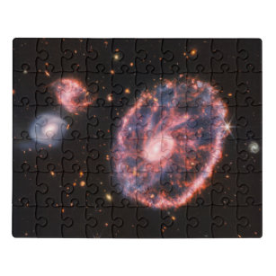Het Cartwheel-sterrenstelsel en de bijbehorende st Puzzel
