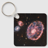 Het Cartwheel-sterrenstelsel en de bijbehorende st Sleutelhanger (Voorkant)