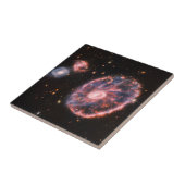 Het Cartwheel-sterrenstelsel en de bijbehorende st Tegeltje (Zijkant)