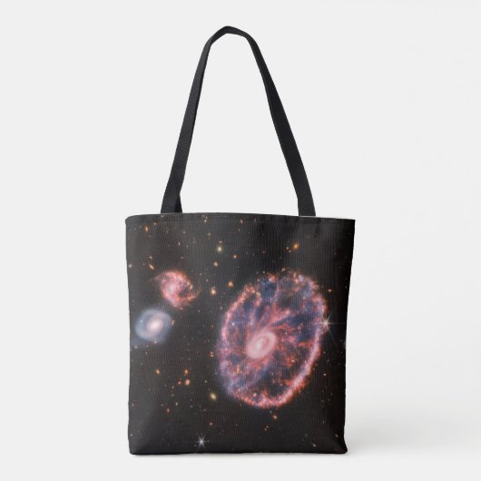 Het Cartwheel-sterrenstelsel en de bijbehorende st Tote Bag (Achterkant)