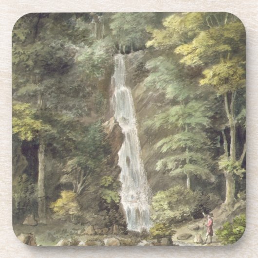 Het cascade-waterval in de tuinen van Hestercombe Bier Onderzetter (Voorkant)