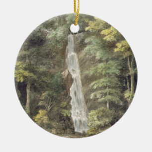 Het cascade-waterval in de tuinen van Hestercombe Keramisch Ornament