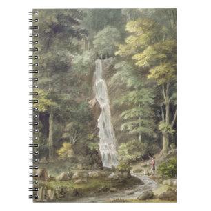 Het cascade-waterval in de tuinen van Hestercombe  Notitieboek