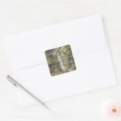 Het cascade-waterval in de tuinen van Hestercombe  Vierkante Sticker (Envelop)