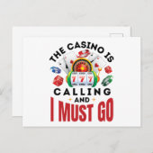 Het casino belt en ik moet een grappige gok maken. briefkaart (Voorkant / Achterkant)