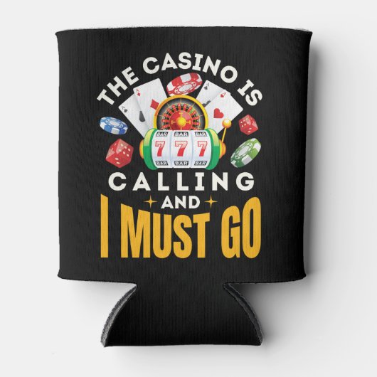 Het casino belt en ik moet gokken blikjeskoeler (Voorkant)