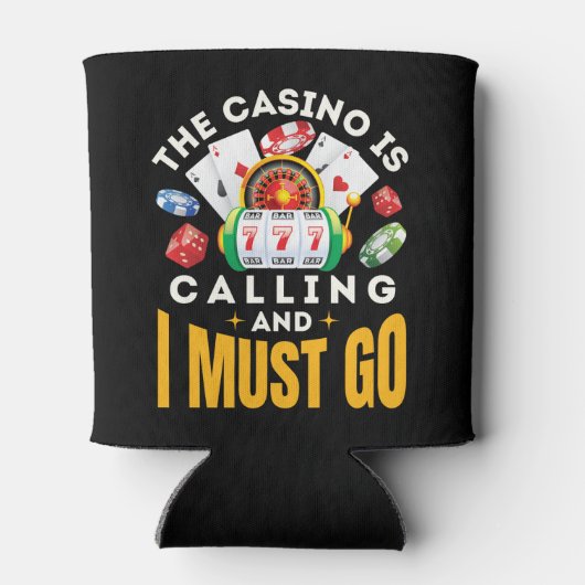 Het casino belt en ik moet gokken blikjeskoeler (Achterkant)