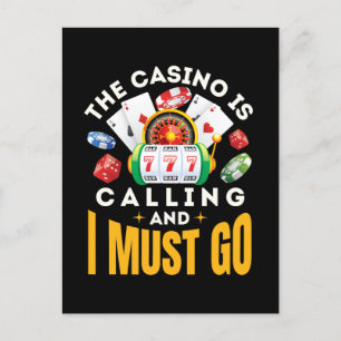 Het casino belt en ik moet gokken briefkaart