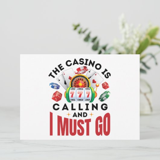 Het casino roept en ik moet naar de Funny Party. Kaart (Staand voorkant)