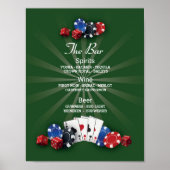 Het Casino Vegas Reception van de Bar Event Sign Poster (Voorkant)