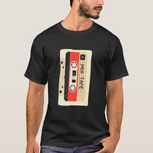 Het  Cassettebandje van de Muziek van de Mengeling T-shirt (Voorkant)