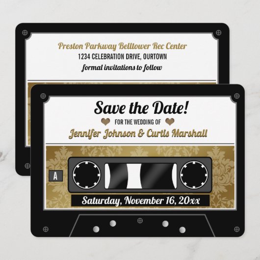 Het Cassettebandje van de terugtocht sparen de Dat Kaart (Voorkant / Achterkant)