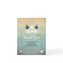 het casual leuke strandhuwelijk dankt u kaarten