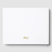 Het Casual Monogram van het Manuscript van het huw Gastenboek (Achterkant)