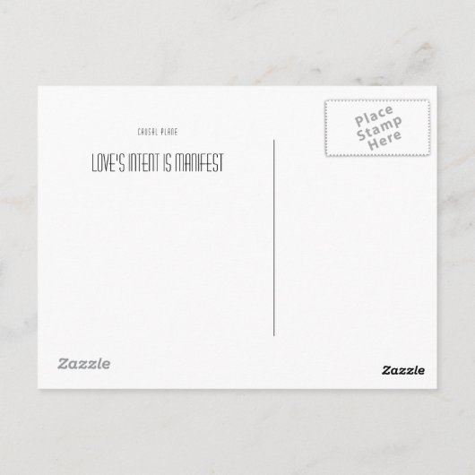 Het causale vlak. briefkaart (Achterkant)