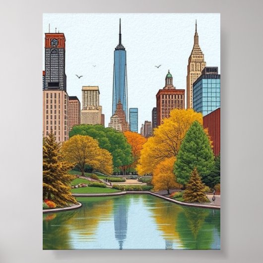 Het  Central Park van New York Poster (Voorkant)