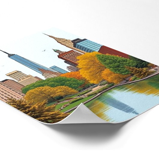 Het  Central Park van New York Poster (Hoek)