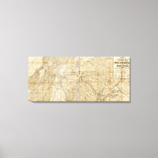 Het centrale deel van de staat Californië Canvas Afdruk (Voorkant)