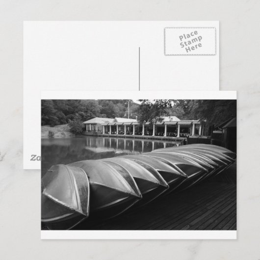 Het centrale park van Boathouse Briefkaart (Voorkant / Achterkant)