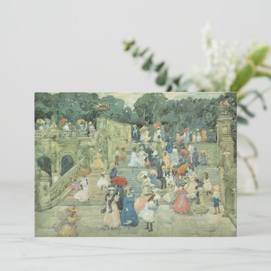 Het centrale park van Maurice Prendergast (Staand voorkant)