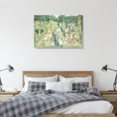 Het centrale park van Maurice Prendergast Canvas Afdruk (Insitu (Slaapkamer))