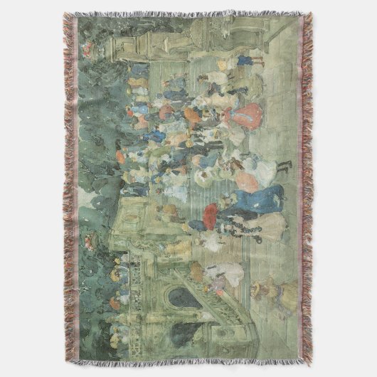 Het centrale park van Maurice Prendergast Deken (Voorkant Verticaal)