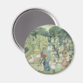 Het centrale park van Maurice Prendergast Magneet (Voorkant / Achterkant)