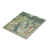 Het centrale park van Maurice Prendergast Tegeltje (Zijkant)