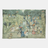 Het centrale park van Maurice Prendergast Theedoek (Horizontaal)