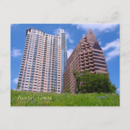 Het centrum Austin met Blauwnetten Briefkaart
