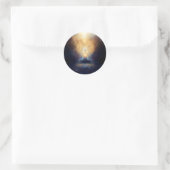 Het centrum binnen | Mindful stilte Ronde Sticker (Tas)