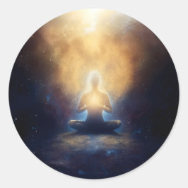 Het centrum binnen | Mindful stilte Ronde Sticker