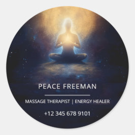 Het centrum binnen | Mindful stilte Ronde Sticker