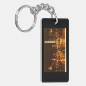 Het centrum Buffalo NY bij de  stijl van Nacht Sleutelhanger (Voorkant Links)