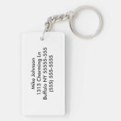 Het centrum Buffalo NY bij de  stijl van Nacht Sleutelhanger (achterkant)