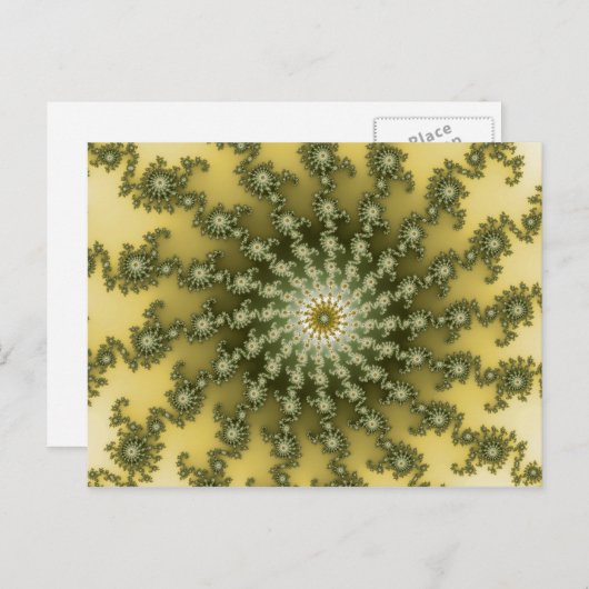 Het centrum - Fractal Briefkaart (Voorkant / Achterkant)