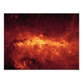 Het centrum Melkweg stroomt met stof Foto Afdruk