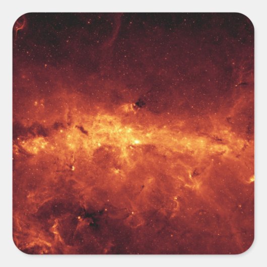 Het centrum Melkweg stroomt met stof Vierkante Sticker (Voorkant)