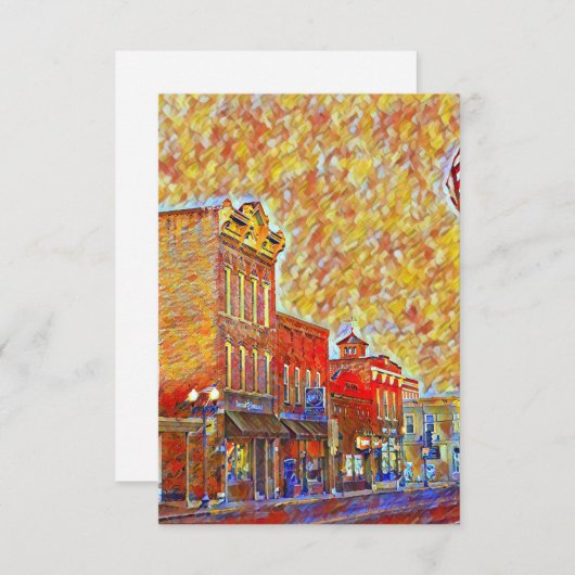 Het centrum Menomonie in juli Bedankkaart (Voorkant / Achterkant)