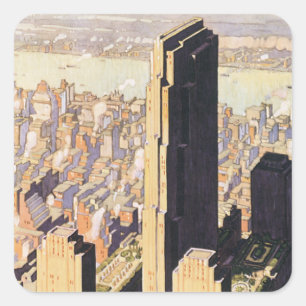 Het Centrum New York van Rockefeller Vierkante Sticker