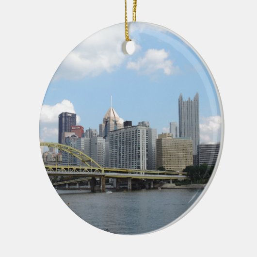 Het centrum Pittsburgh Skyline Keramisch Ornament (Links)