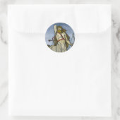 Het centrum ronde sticker (Tas)